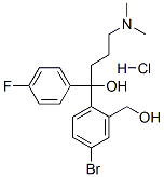 1-(4-Bromo-2-(hydroxymethyl)phenyl)-4-(dimethylamino)-1-(4-fluorophenyl)butan-1-olhydrochloride 结构式