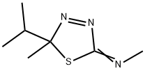 Methanamine, N-[5-methyl-5-(1-methylethyl)-1,3,4-thiadiazol-2(5H)-ylidene]- (9CI) Struktur