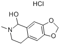 5,6,7,8-テトラヒドロ-6-メチル-1,3-ジオキソロ[4,5-g]イソキノリン-5-オール·塩酸塩 化学構造式