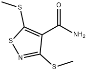 3,5-二(甲硫基)异噻唑-4-甲酰胺, 4886-14-0, 结构式