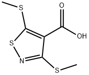 3,5-ビス(メチルチオ)-4-イソチアゾールカルボン酸 化学構造式