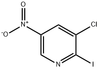 3-chloro-2-iodo-5-nitropyridine 化学構造式
