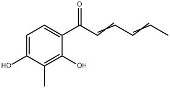 2,4-Hexadien-1-one, 1-(2,4-dihydroxy-3-methylphenyl)- (9CI) Structure