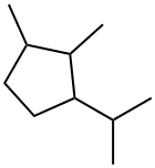 1,2-ジメチル-3-(1-メチルエチル)シクロペンタン 化学構造式