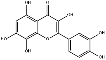 3,3',4',5,7,8-ヘキサヒドロキシフラボン 化学構造式