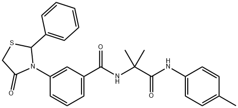 Benzamide, N-[1,1-dimethyl-2-[(4-methylphenyl)amino]-2-oxoethyl]-3-(4-oxo-2-phenyl-3-thiazolidinyl)- (9CI)|