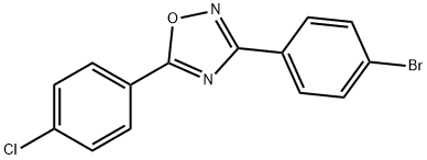 3-(4-bromophenyl)-5-(4-chlorophenyl)-1,2,4-oxadiazole Structure