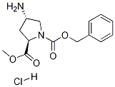 (2R,4S)-N1-CBZ-4-氨基吡咯烷-2-羧酸甲酯盐酸盐, 489446-77-7, 结构式