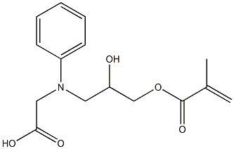 N-[2-羟基-3-[(2-甲基-1-氧代烯丙基)氧基]丙基]-N-苯基甘氨酸, 4896-81-5, 结构式