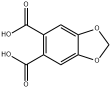 1,3-Benzodioxole-5,6-dicarboxylic acid,490-26-6,结构式