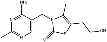 3-[(4-amino-2-methylpyrimidin-5-yl)methyl]-5-(2-hydroxyethyl)-4-methylthiazol-2(3H)-one Struktur