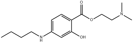 4-ブチルアミノサリチル酸2-(ジメチルアミノ)エチル 化学構造式