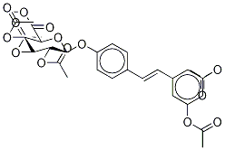 trans-Resveratrol Penta-O-acetyl-4’--D-glucuronide Methyl Ester Structure