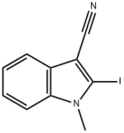 2-碘-1-甲基-1H-吲哚-3-甲腈 结构式
