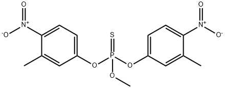 O-Methyl O,O-bis(3-methyl-4-nitrophenyl) phosphorothioate Structure