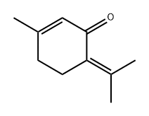 3-methyl-6-(1-methylethylidene)cyclohex-2-en-1-one  Struktur