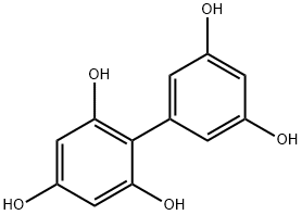 ビフェニル-2,3',4,5',6-ペンタオール 化学構造式