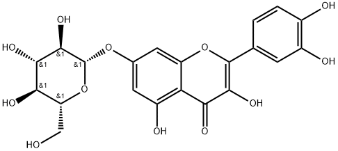 槲皮素-7-O-BETA-D-吡喃葡萄糖苷,491-50-9,结构式