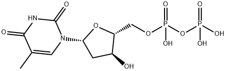 [hydroxy-[[3-hydroxy-5-(5-methyl-2,4-dioxo-pyrimidin-1-yl)-oxolan-2-yl]methoxy]phosphoryl]oxyphosphonic acid Structure