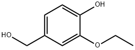 3-エトキシ-4-ヒドロキシベンジルアルコール 化学構造式