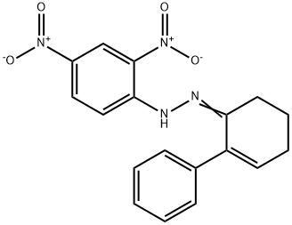 2-Phenyl-2-cyclohexen-1-one 2,4-dinitrophenyl hydrazone Structure