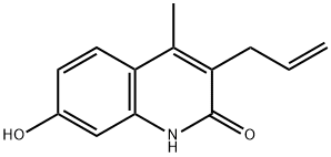 2(1H)-Quinolinone, 7-hydroxy-4-methyl-3-(2-propenyl)- (9CI) Struktur
