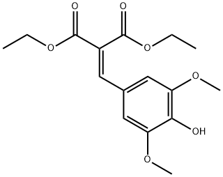 PROPANEDIOIC ACID, [(4-HYDROXY-3,5-DIMETHOXYPHENYL)METHYLENE]-, DIETHYL ESTER Structure