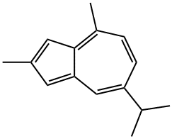 7-イソプロピル-2,4-ジメチルアズレン 化学構造式
