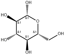 β-D-グルコピラノース 化学構造式