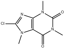 8-chloro-3,7-dihydro-1,3,7-trimethyl-1H-purine-2,6-dione Struktur