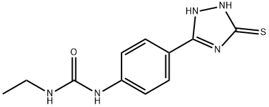 5-[4-(3-Ethylureido)phenyl]-1H-1,2,4-triazole-3-thiol Struktur
