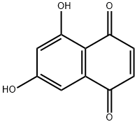 5,7-Dihydroxy-1,4-naphthalenedione Struktur