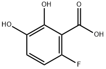 6-フルオロ-2,3-ジヒドロキシ安息香酸 化学構造式