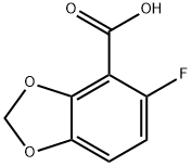 5-氟苯并[D][1,3]二氧戊环-4-羧酸 结构式