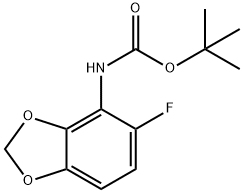 TERT-BUTYL (5-FLUORO-1,3-BENZODIOXOL-4-YL)CARBAMATE Structure