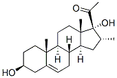 3beta,17-dihydroxy-16alpha-methylpregn-5-en-20-one Struktur