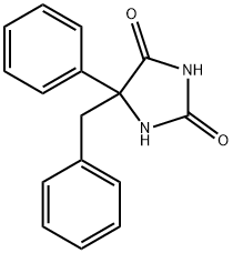 5-ベンジル-5-フェニルイミダゾリジン-2,4-ジオン 化学構造式