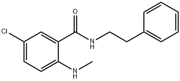 5-chloro-2-methylamino-N-phenethylbenzamide Struktur