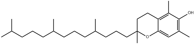 2,5,7-トリメチル-2-(4,8,12-トリメチルトリデシル)クロマン-6-オール 化学構造式