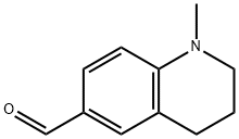 1-メチル-1,2,3,4-テトラヒドロキノリン-6-カルブアルデヒド 化学構造式