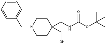 (1-BENZYL-4-HYDROXYMETHYLPIPERIDIN-4-YLMETHYL)CARBAMIC ACID TERT-BUTYL ESTER Structure