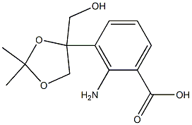(2,2-二甲基-1,3-二氧戊环-4-基)甲基邻氨基苯甲酸酯 结构式
