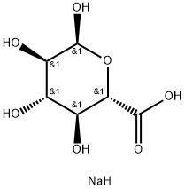 D-グルクロン酸ナトリウム一水和物 化学構造式
