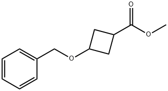 3-(ベンジルオキシ)シクロブタンカルボン酸メチル 化学構造式