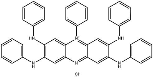 5-phenyl-2,3,7,8-tetrakis(phenylamino)phenazinium chloride Structure