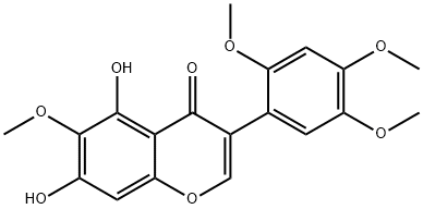 5,7-Dihydroxy-2',4',5',6-tetramethoxyisoflavone Structure
