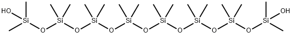 1,15-Dihydroxy hexadecamethyl octasiloxane Struktur