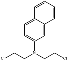 N,N-ビス(2-クロロエチル)-2-ナフチルアミン 化学構造式
