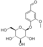 4-(BETA-D-葡萄糖基)-3-甲氧基苯甲醛, 494-08-6, 结构式