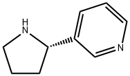3-[(2S)-ピロリジン-2α-イル]ピリジン 化学構造式